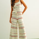 Striped Pattern Knit Pant