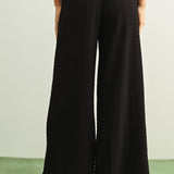 Crinkle Fabric Elastic Waist Pant