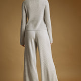 Straight Leg Ribbed Knit Pant