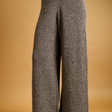 Two Tone Half Zip Sweater With Knit Pants