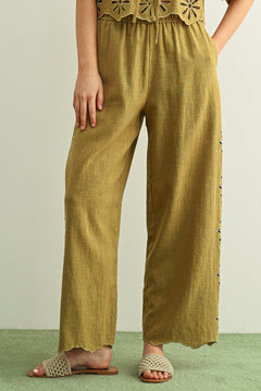Embroidered On Side Pant