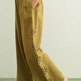 Embroidered On Side Pant