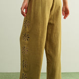 Embroidered On Side Pant