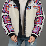 Crochet Sherpa Quilted Jacket