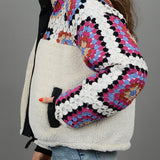 Crochet Sherpa Quilted Jacket