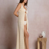 Sleeveless Tie Front Kimono