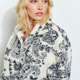 Fleece Paisley Zip Up