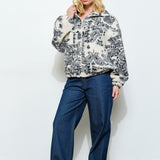 Fleece Paisley Zip Up