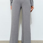 Wide Leg Pant With Waistband Detail - grey, womens pants/matching set collection 