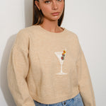 Cropped Martini Sweater - mocha, womens sweater collection