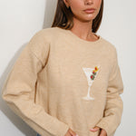Cropped Martini Sweater - mocha, womens sweater collection