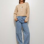 Cropped Martini Sweater - mocha, womens sweater collection