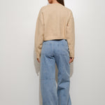 Cropped Martini Sweater - mocha, womens sweater collection