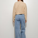 Cropped Martini Sweater - mocha, womens sweater collection