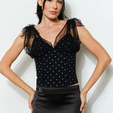 Polka Dot Tulle Top