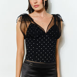 Polka Dot Tulle Top