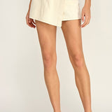 Asymmetrical Side Button Skort