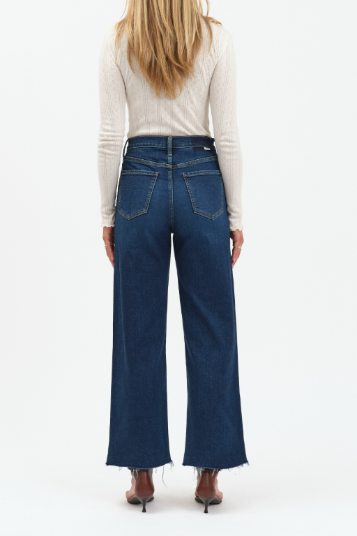 Daze - Wide Ankle Jean - dark denim, womens jean collection