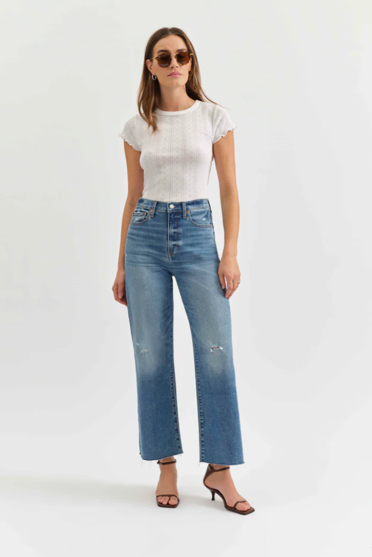 Daze - Wide Ankle Jean - denim, womens jean collection