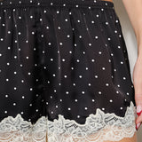 Polka Dot Satin Shorts