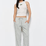 Embroidered Ozzy Olive Bread Tank - off white, womens tank top collection