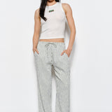 Embroidered Ozzy Olive Bread Tank - off white, womens tank top collection
