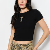 Embroidered Martini Tee