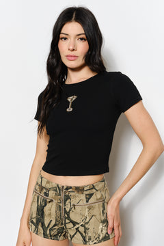 Embroidered Martini Tee