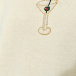 Beaded Martini Sweater - butter cream, womens sweater collection