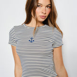 Anchor Beaded Embroidered Top
