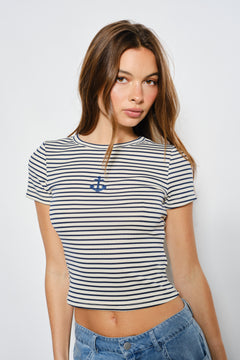 Anchor Beaded Embroidered Top