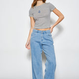 Anchor Beaded Embroidered Top