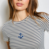 Anchor Beaded Embroidered Top
