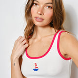 Sailboat Beaded Tank