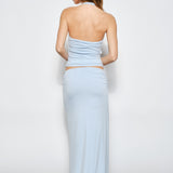 Shell Trim Halter Top