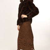 Fur Jacket With Hood