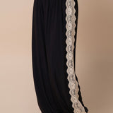 Balloon Pants With Side Lace Trim