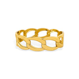 Wide Link Gold Bracelet