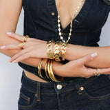 Wide Link Gold Bracelet