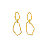 Double Link Abstract Drop Earrings