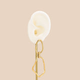 Double Link Abstract Drop Earrings