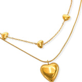 Double Layered Heart Necklace