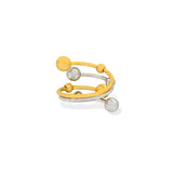 Two Tone Double Band Circle Ring
