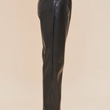 One Pintuck Leather Pant