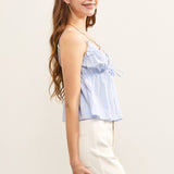 Ruffle V Neck Tied Cami Top