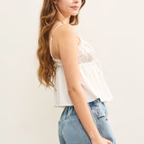 Ruffle V Neck Tied Cami Top
