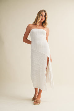 Lace Tube Midi Dress