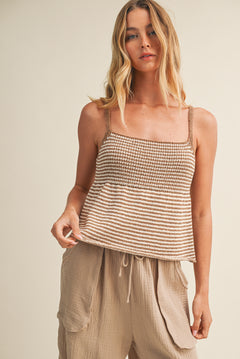 Stripe Peplum Sweater Top