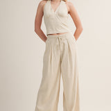 Halter Neck Stripe Top