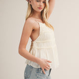 Flowy Cami Top With Ruffle Detail